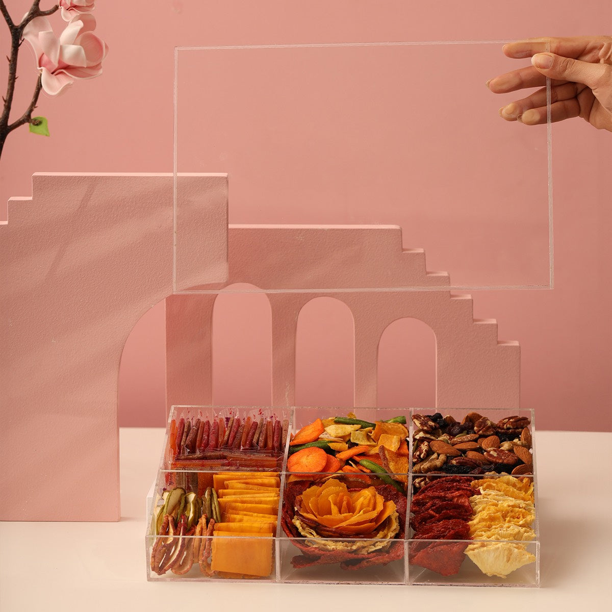 أكريلك مشكل مستطيل مقسم